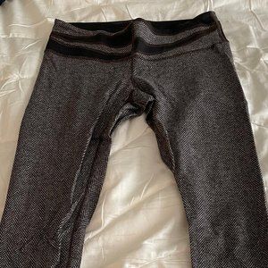 Lululemon Athletica Brown/Black Herringbone Legging Size 8